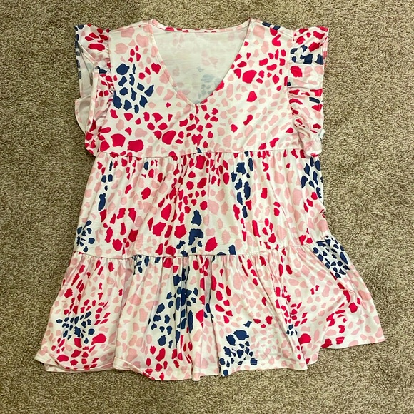 Cute colorful patterned shirt. Only worn once. - Picture 1 of 2